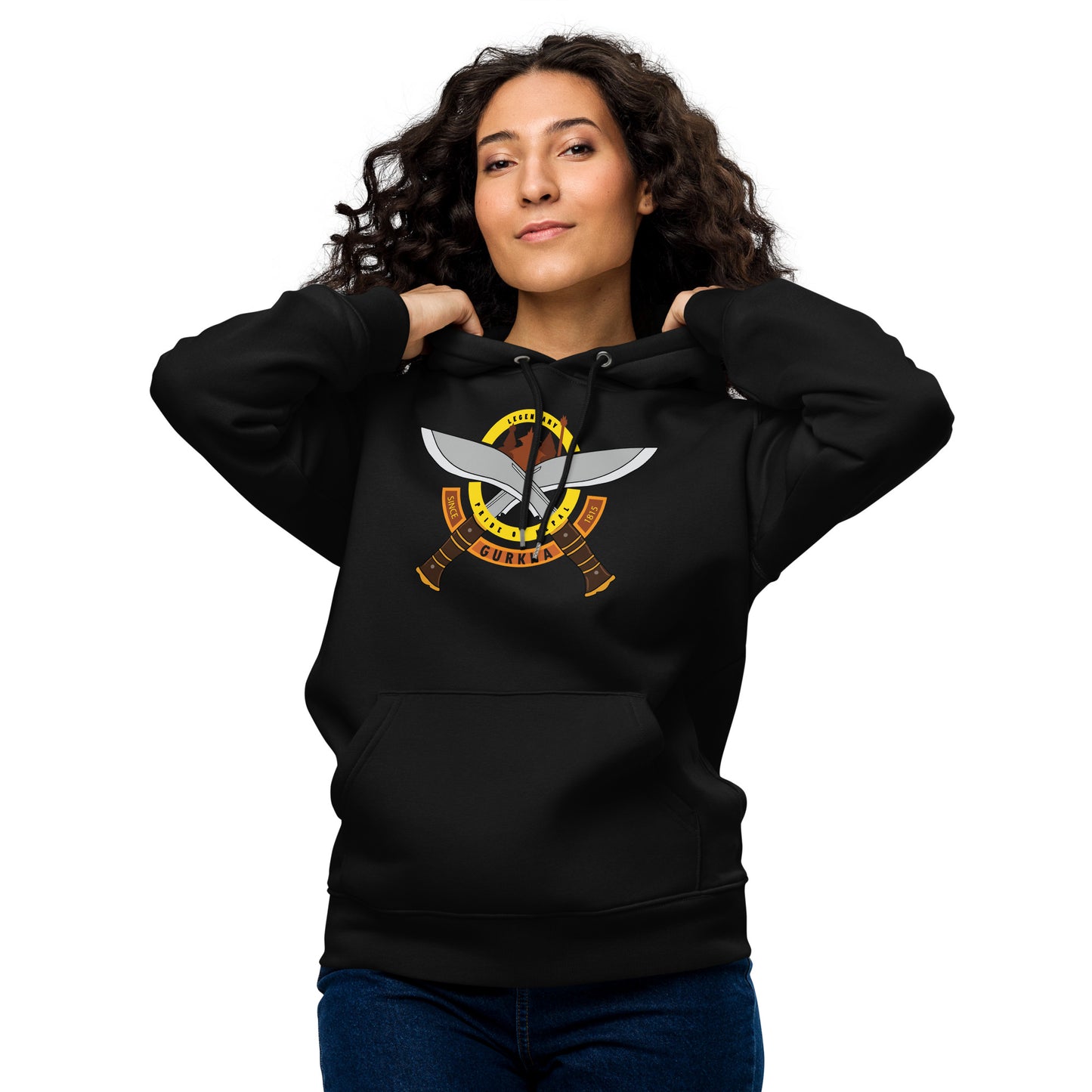 Women's Premium eco hoodie Plus Size Gurkha Khukuri