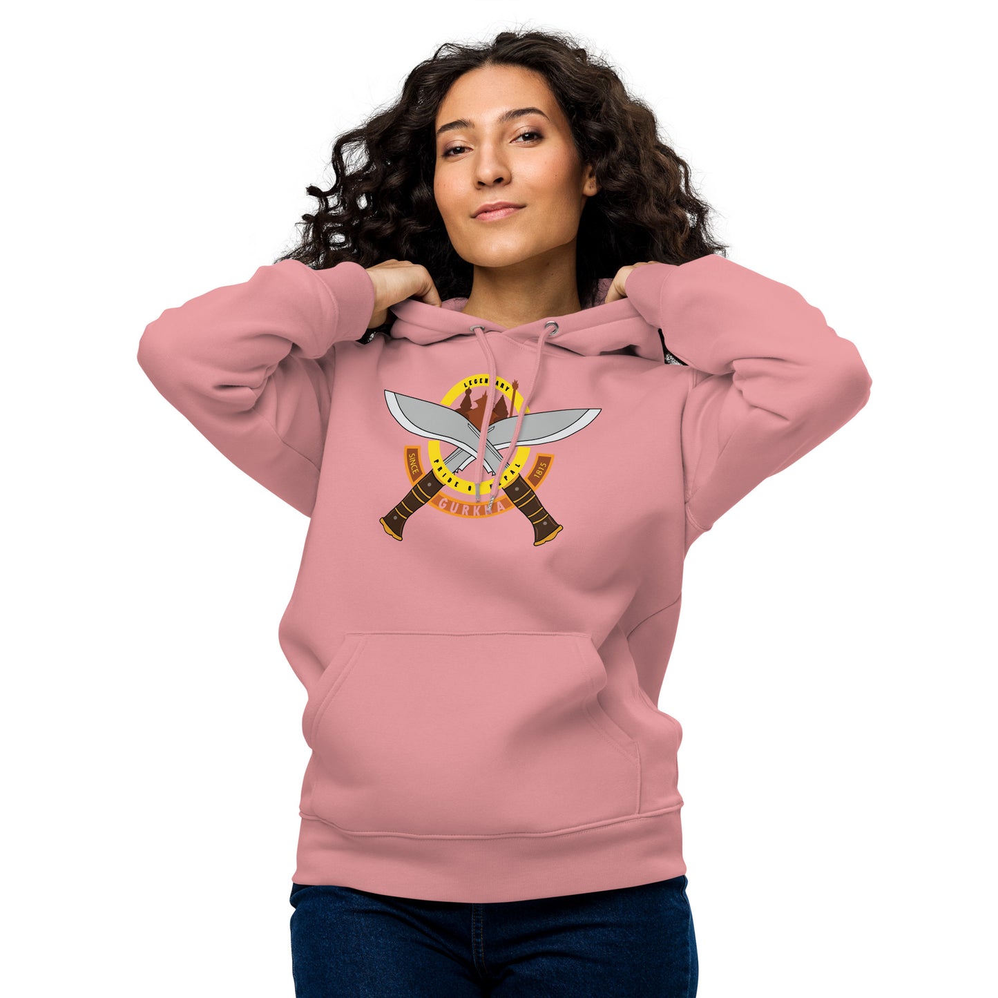 Women's Premium eco hoodie Plus Size Gurkha Khukuri