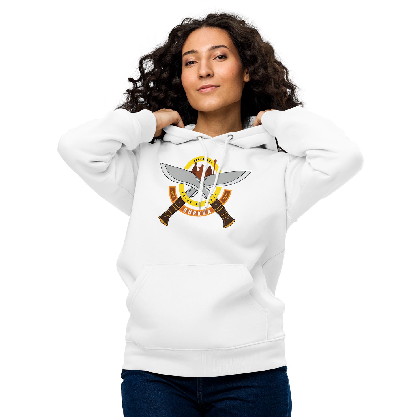 Women's Premium eco hoodie Plus Size Gurkha Khukuri